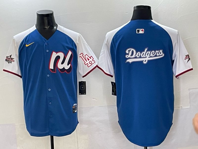 Men Los Angeles Dodgers Blank Blue All star 2025 Nike MLB Jersey style 07